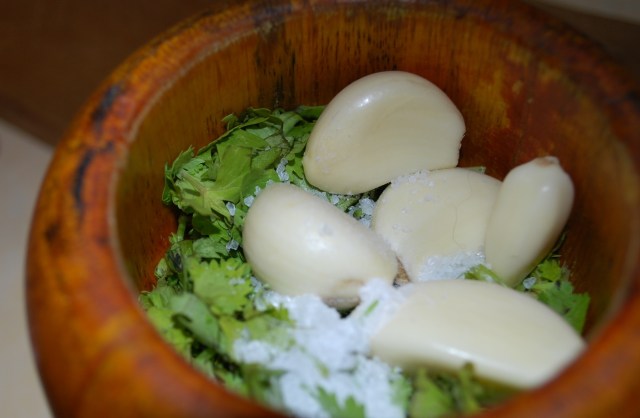Preparing Garlic and Herbs - Copy