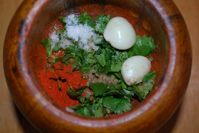 Preparing Garlic and Herbs - Copy