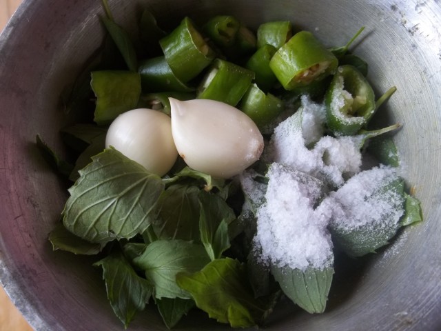 Preparing to grind the ingredients - Copy