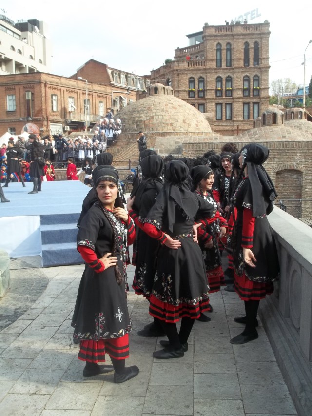Young dancers waiting to perform at Tbilisoba 2014 