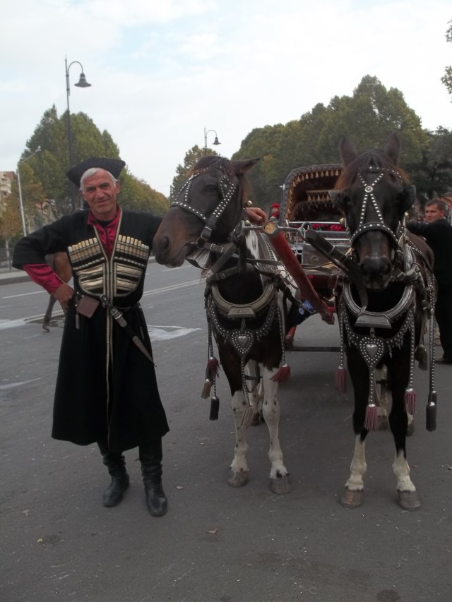 A colourful horse and carriage at Tbilisoba 2014 