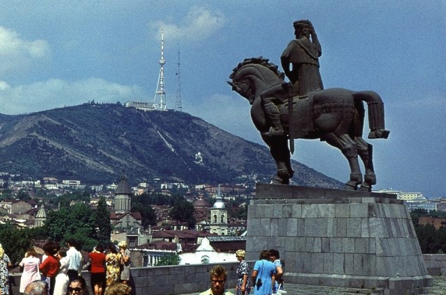 Tourists visiting Tbilisi in 1974