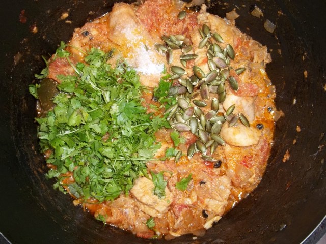 Adding Coriander and pumpkin seeds - Copy