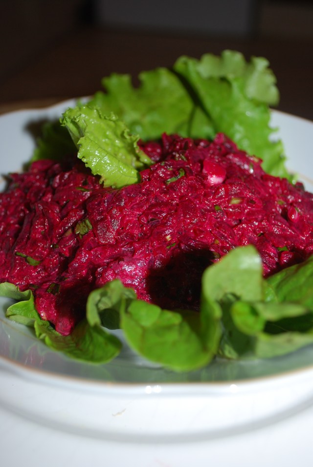 Beetroot with Mayonnaise ready for serving