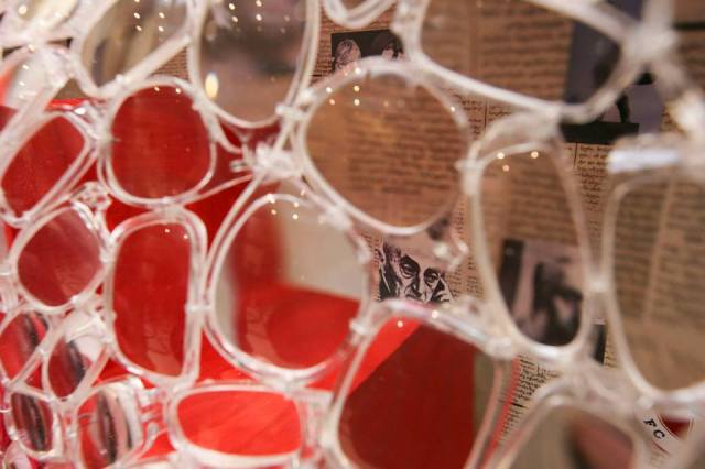 The optical lenses illuminate underlying images of Georgia’s history and political and social culture. Photo courtesy of the President's Administration.