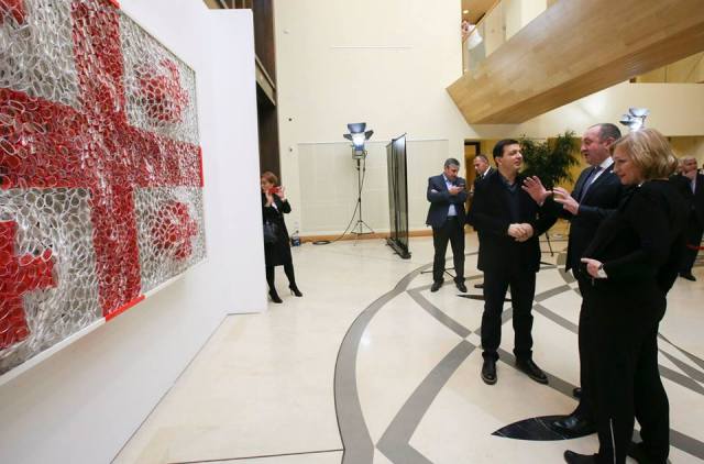 The President of Georgia, Giorgi Margvelashvili, and David Datuna. Photo courtesy of the President of  Georgia’s Administration.