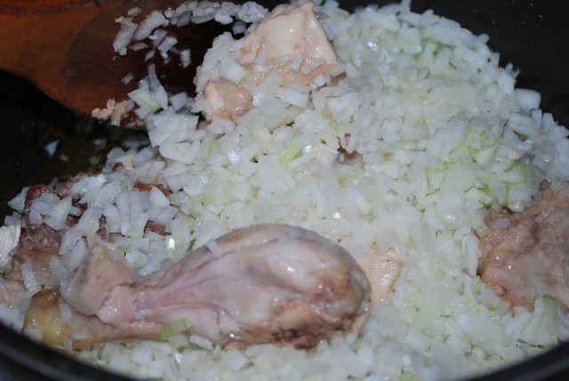 Adding Chopped Onion