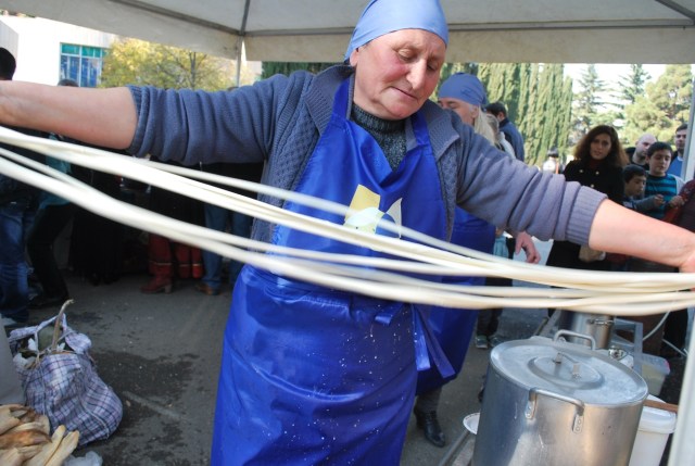 Cheese is repeatedly stretched into thinner strands - Copy