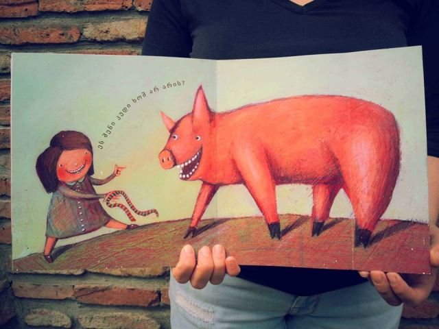 Illustration for the book "Who Lost The Tail?" by artist Ana Chubinidze