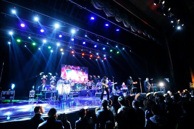 American band Earth, Wind & Fire performing at the Tbilisi Concert Hall in January 2015
