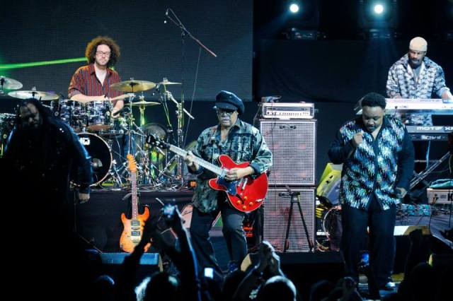 American band Earth, Wind & Fire performing at the Tbilisi Concert Hall in January 2015