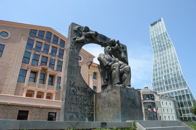 Ilia Chavchavadze's monument in the city of Batumi