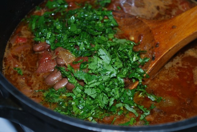 Adding Chopped Parsley