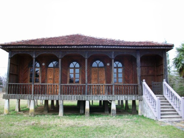 The Konstantine Gamsakhurdia House Museum in the village of Dzveli Abasha. 