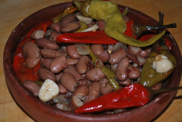 Lobio with Marinated Peppers