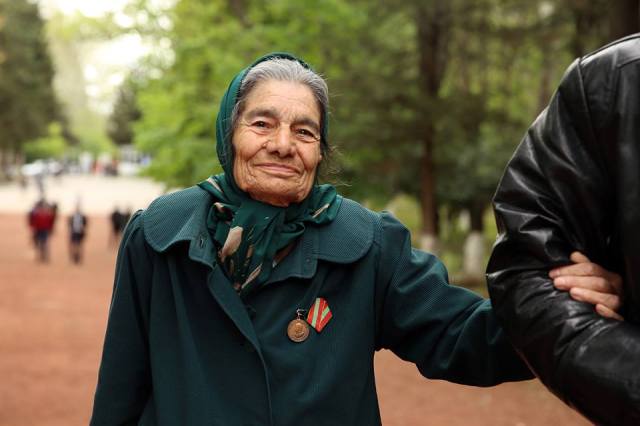 A veteran on Victory Day in Vake Park