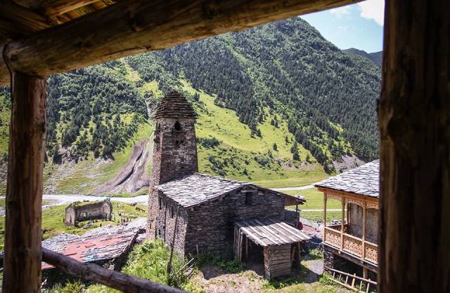 Dartlo village in Tusheti