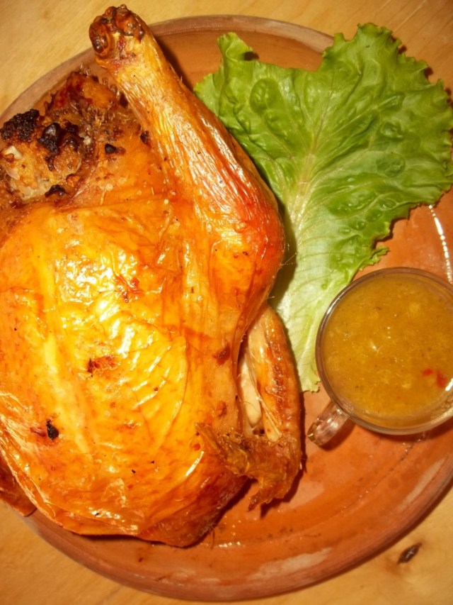 Roast chicken with Abkhazian Sauce