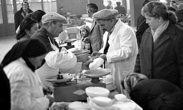 Buying cheese in a Tbilisi market in 1976