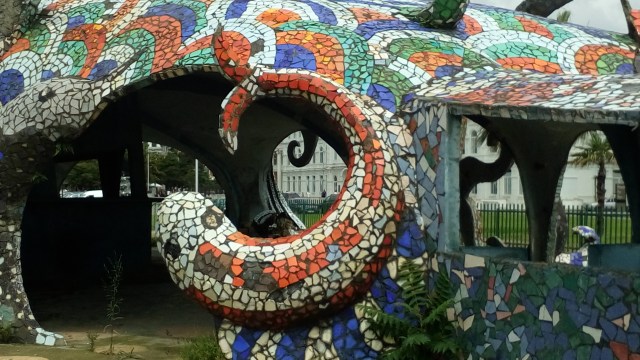 Mosaic decoration at the Café Fantasy in Batumi 