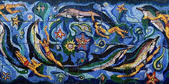 Mosaic decoration at the Café Fantasy in Batumi