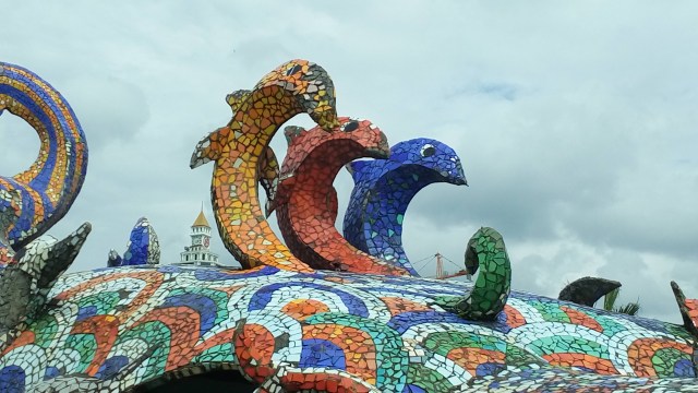 Mosaic decoration at the Café Fantasy in Batumi