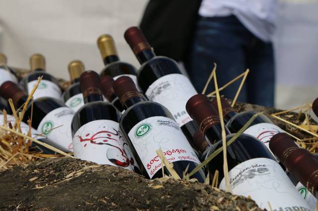 Georgian wine display