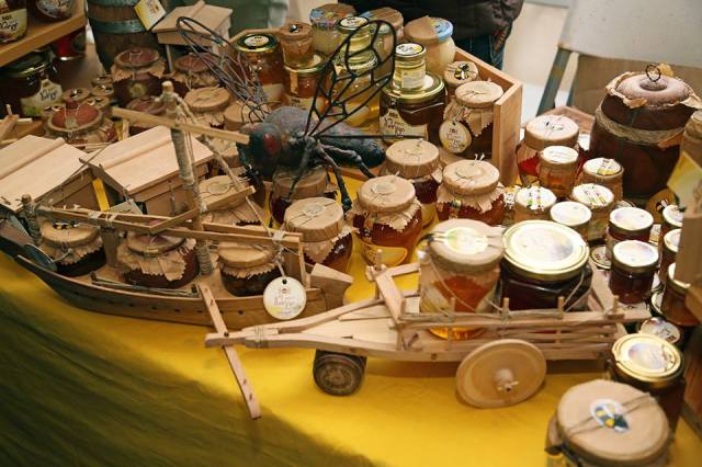 A display of honey at Tbilisoba 2015