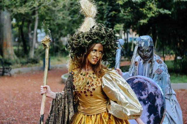 A Medusa character at the Tbilisoba 2015 procession