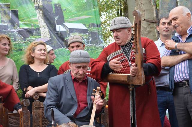 Traditional musical instruments at the Song about Samegrelo Festival