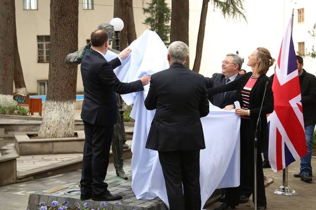Unveiling the Oliver and Marjory Wardrop statue in Tbilisi