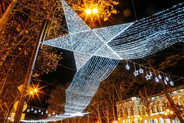 Christmas illuminations in Tbilisi