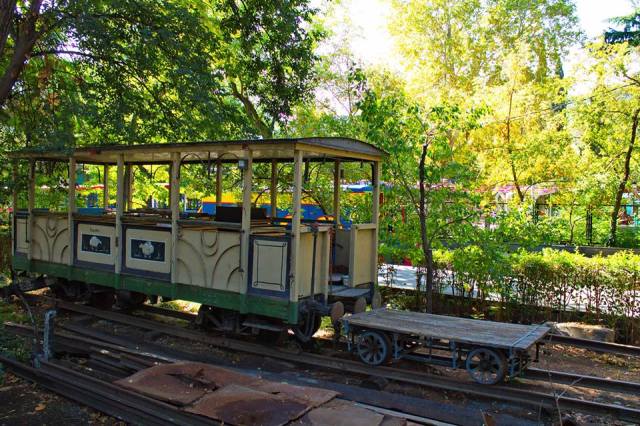 A carriage from the Children's Railway in Mushtaid Garden 